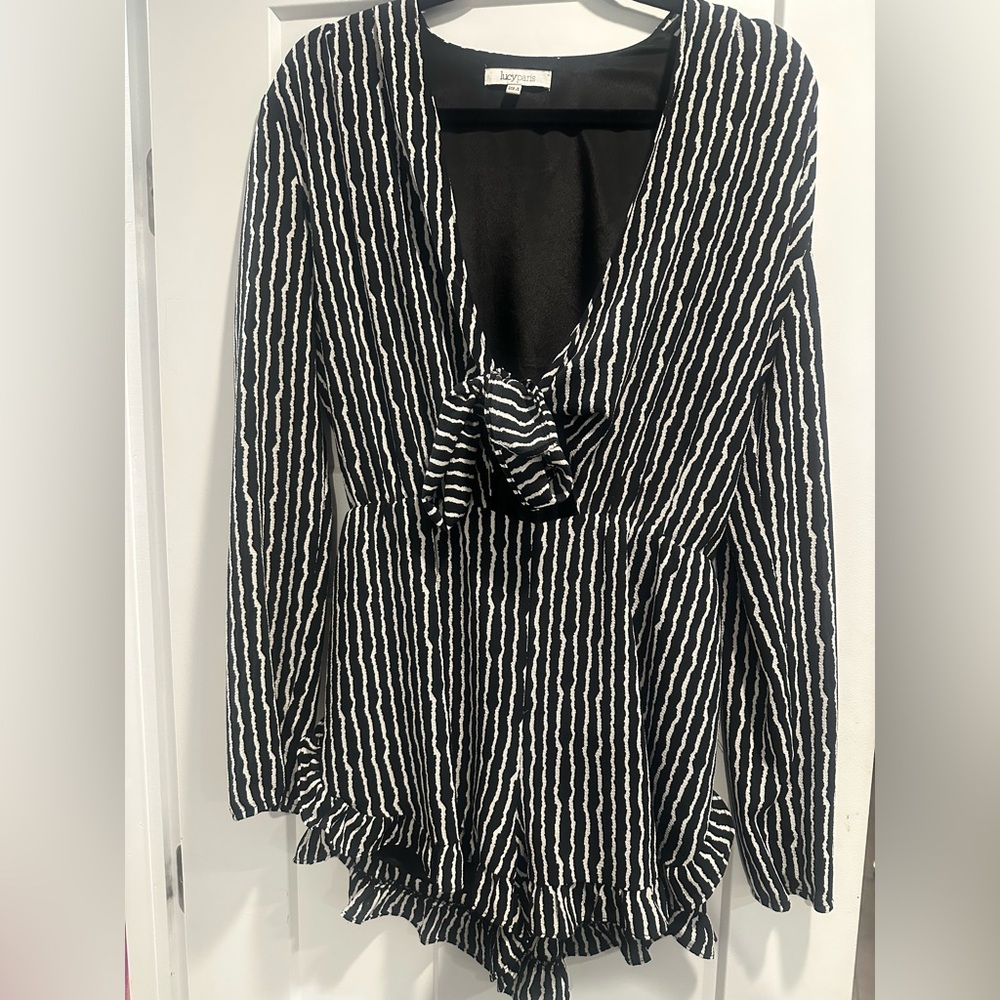 Black and white Romper
